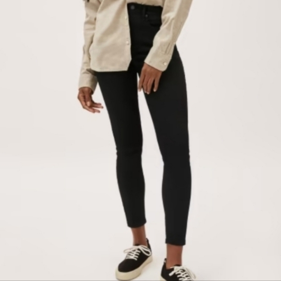 Everlane The Authentic Stretch High-Rise Skinny black 29 TALL - Picture 1 of 12